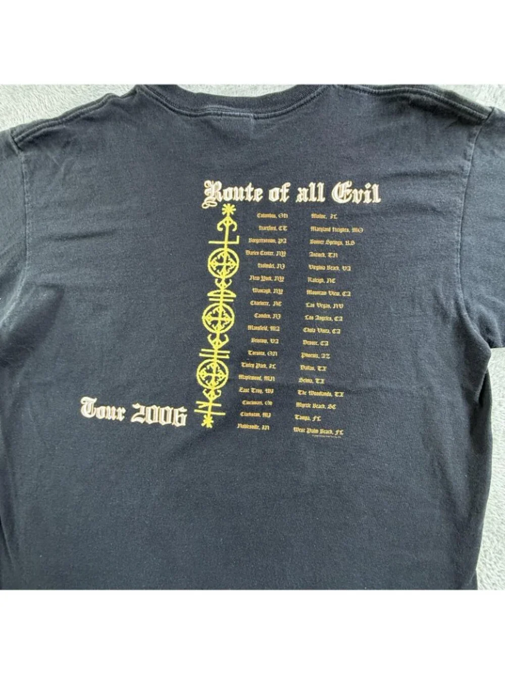 Vintage Motley Crue Shirt Mens Large Black Route Of All Evil Tour Rock Tee 2006